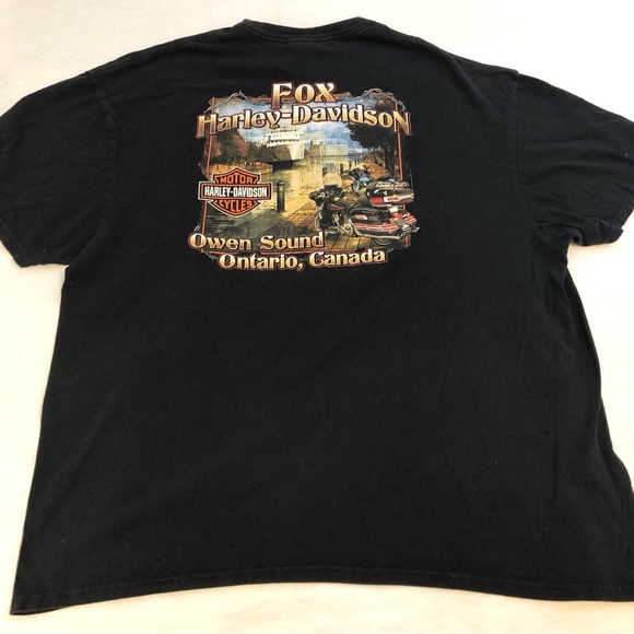 Harley Davidson SS 2 Sided Graphic Tshirt Tee Black 3XL 110th Anniv Canada - Picture 4 of 5